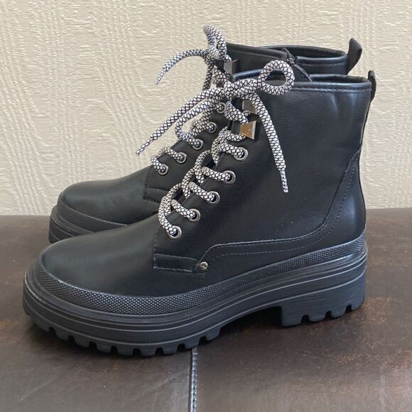 ShuShop Black Ymelda Combat Boots Size 8 NEW - Picture 4 of 9